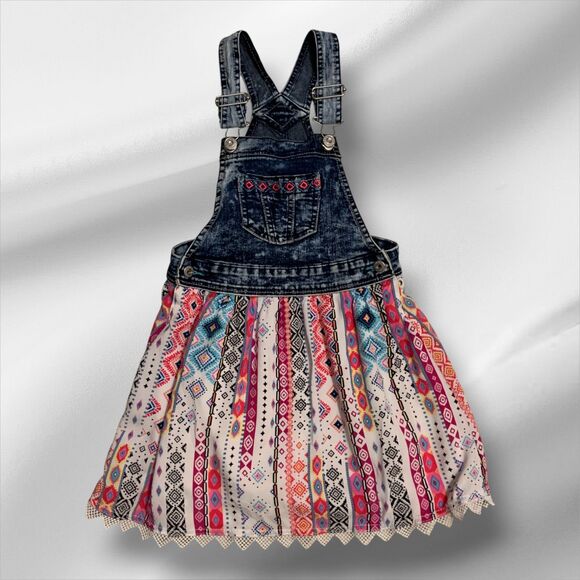 Jordache Denim Overall Boho Dress – Size S (6-6X) - Picture 1 of 6